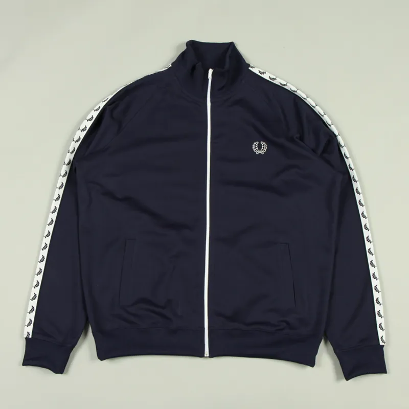 Fred Perry Laurel Wreath Tape Track Jacket - Carbon Blue